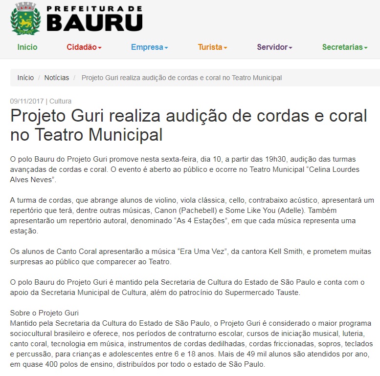 Audição - prefeitura de Bauru