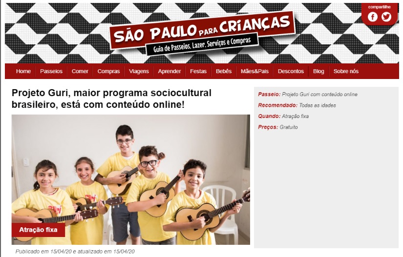 São Paulo para crianças